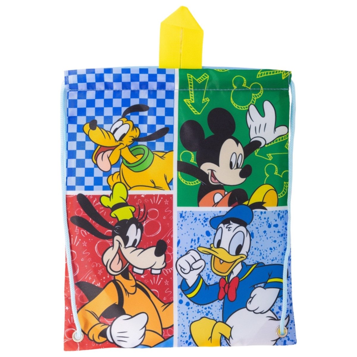 Storline Turnbeutel Mickey Mouse Lunchbag für Kinder mit Kordelzug und Griffen