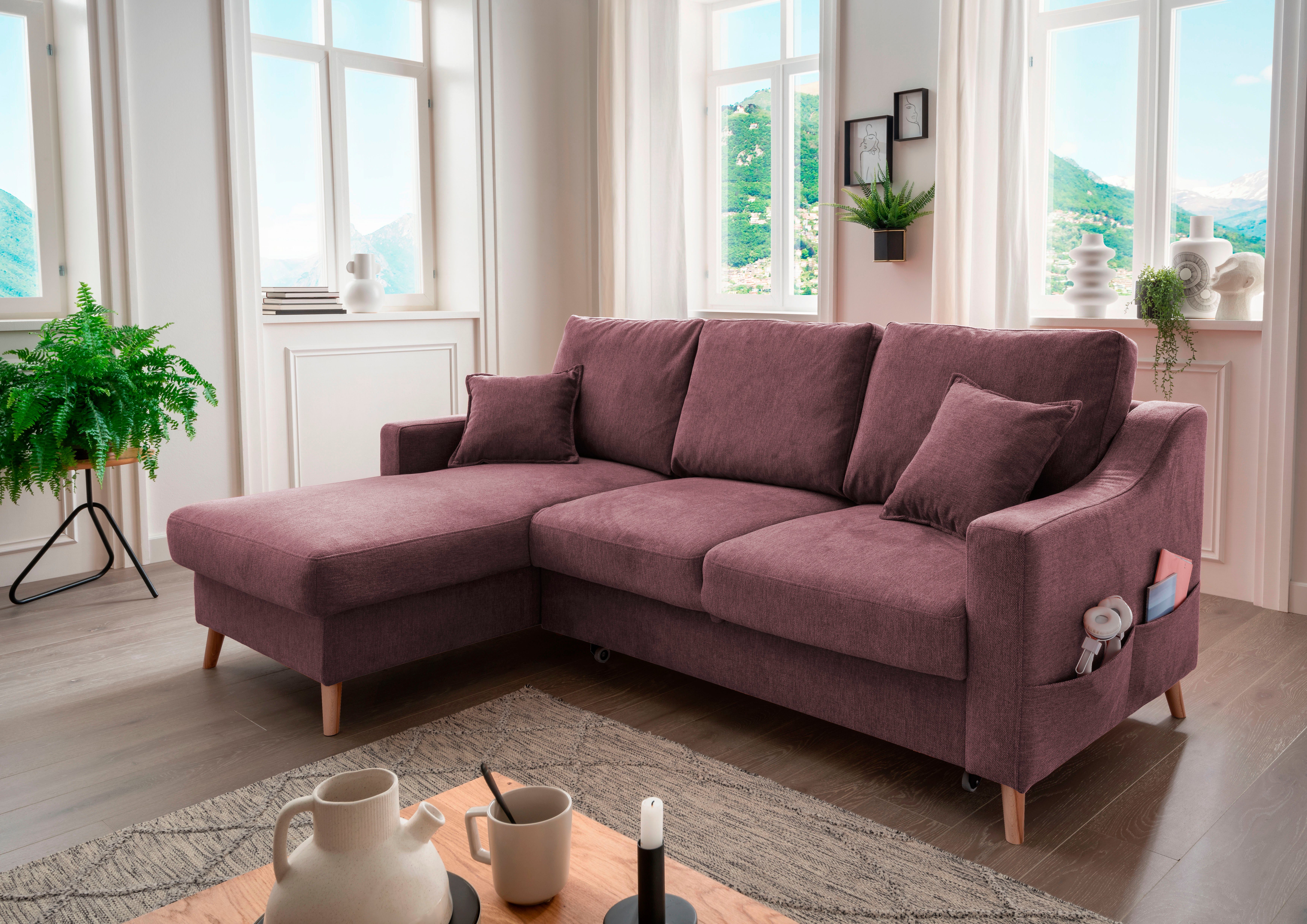 INOSIGN Ecksofa Valentina L-Form, 2 Zierkissen, günstig online kaufen