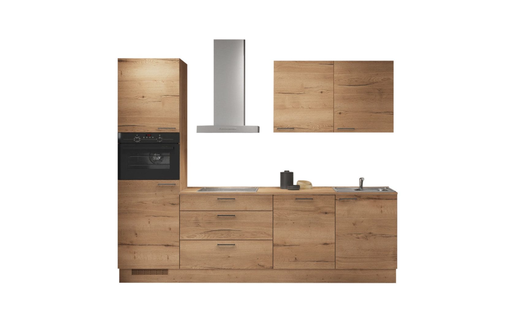 nobilia® Küchenzeile Vete, individuell anpassbar, gratis Küchenplanung mit Profis, (Breite 270 cm), vormontiert, wahlw. mit E-Geräten, inkl. Lieferung