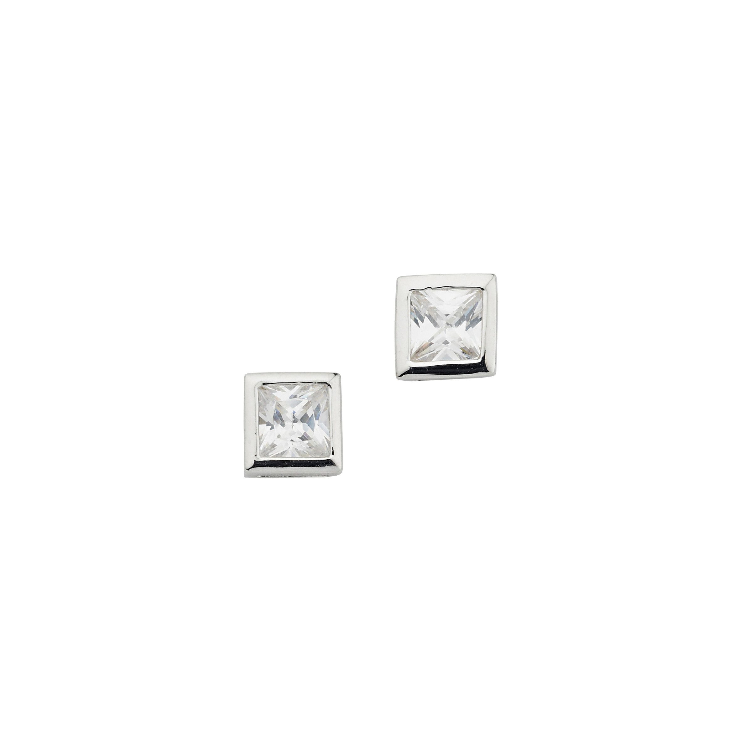 Firetti Paar Ohrstecker Schmuck Geschenk Silber 925 Ohrschmuck Ohrringe Princess, mit Zirkonia (synth)