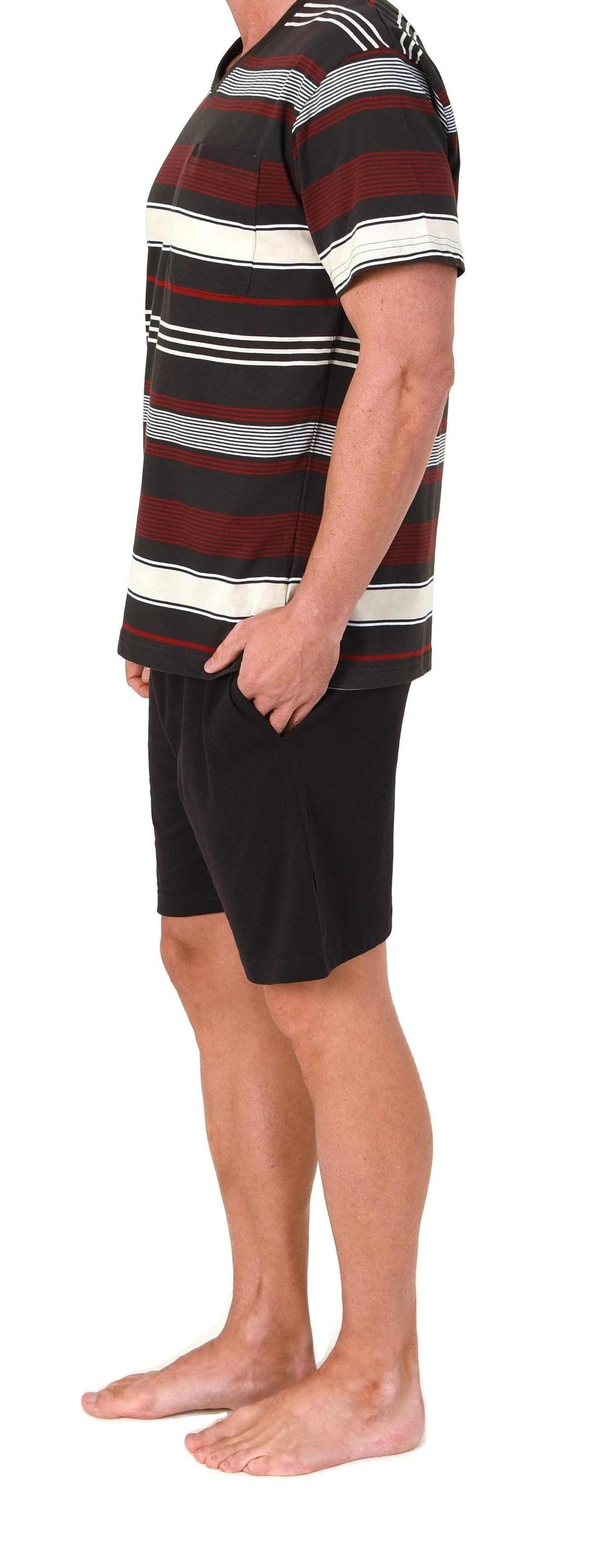 Normann Pyjama Normann Herren Pyjama kurzarm Shorty V-Hals - auch in Übergrößen – Bild 4 von 5