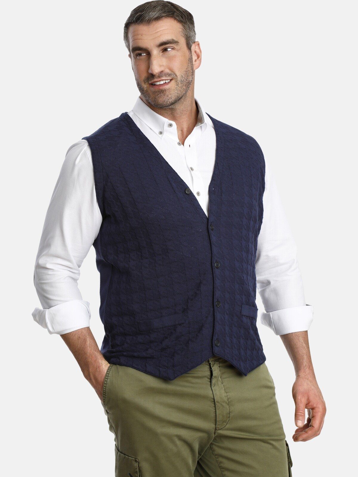 Charles Colby Strickweste DUKE RYAN mit traditionellem Muster