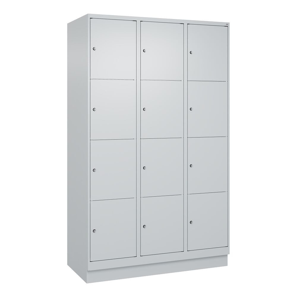 C+P Garderobenschrank Fächerschrank Classic Plus, 4 Fächer übereinander, Abteilbreite 40 ... Für Schule, Verein und Fitness-Studios