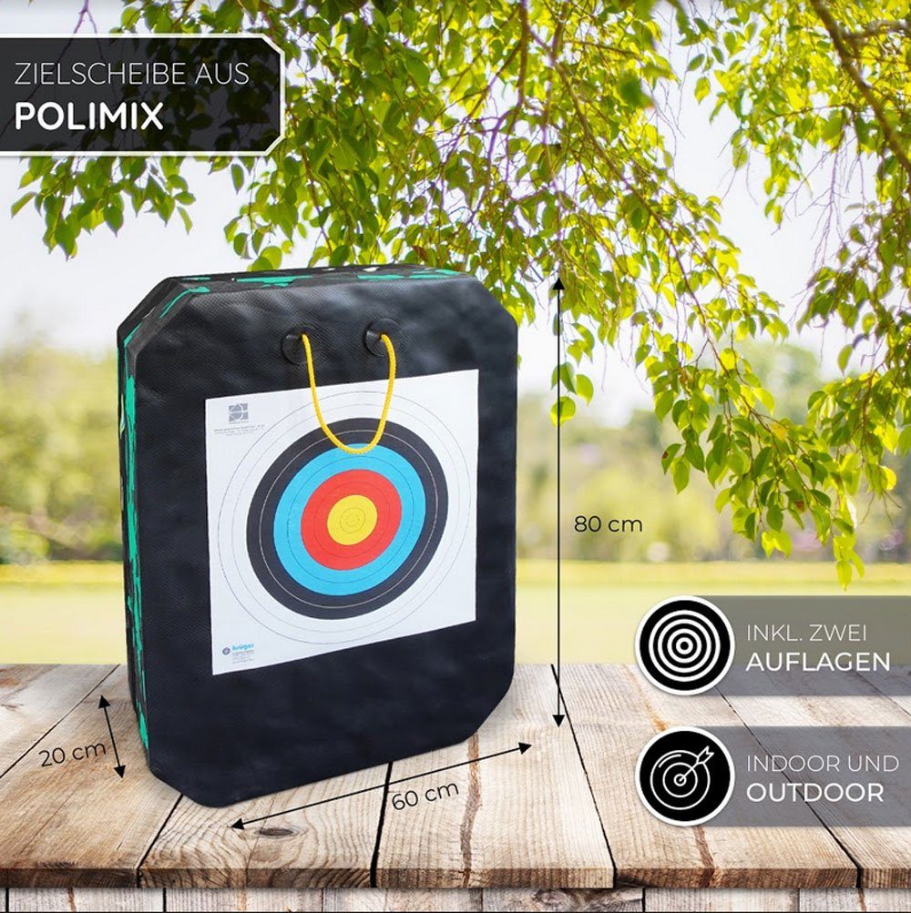 Yate Targets Zielscheibe YATE Bogenschießen Zielscheibe Polimix Double 80x60x17cm, Langlebig, Pfeilschonend, Wetterfest