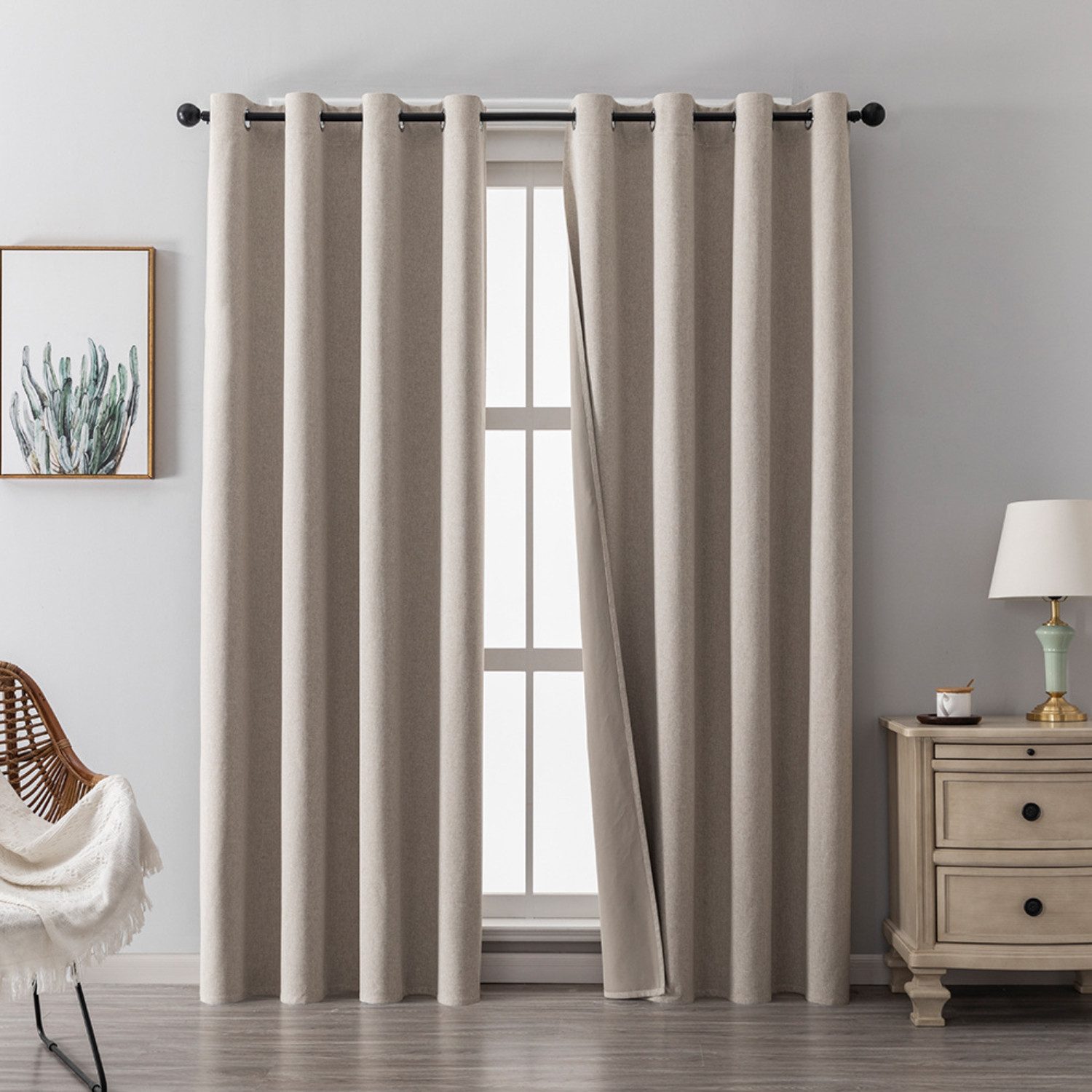 Homemissing Pixel Spiel Vorhänge 175x140cm - Grün Braun Camo Design Blickdicht