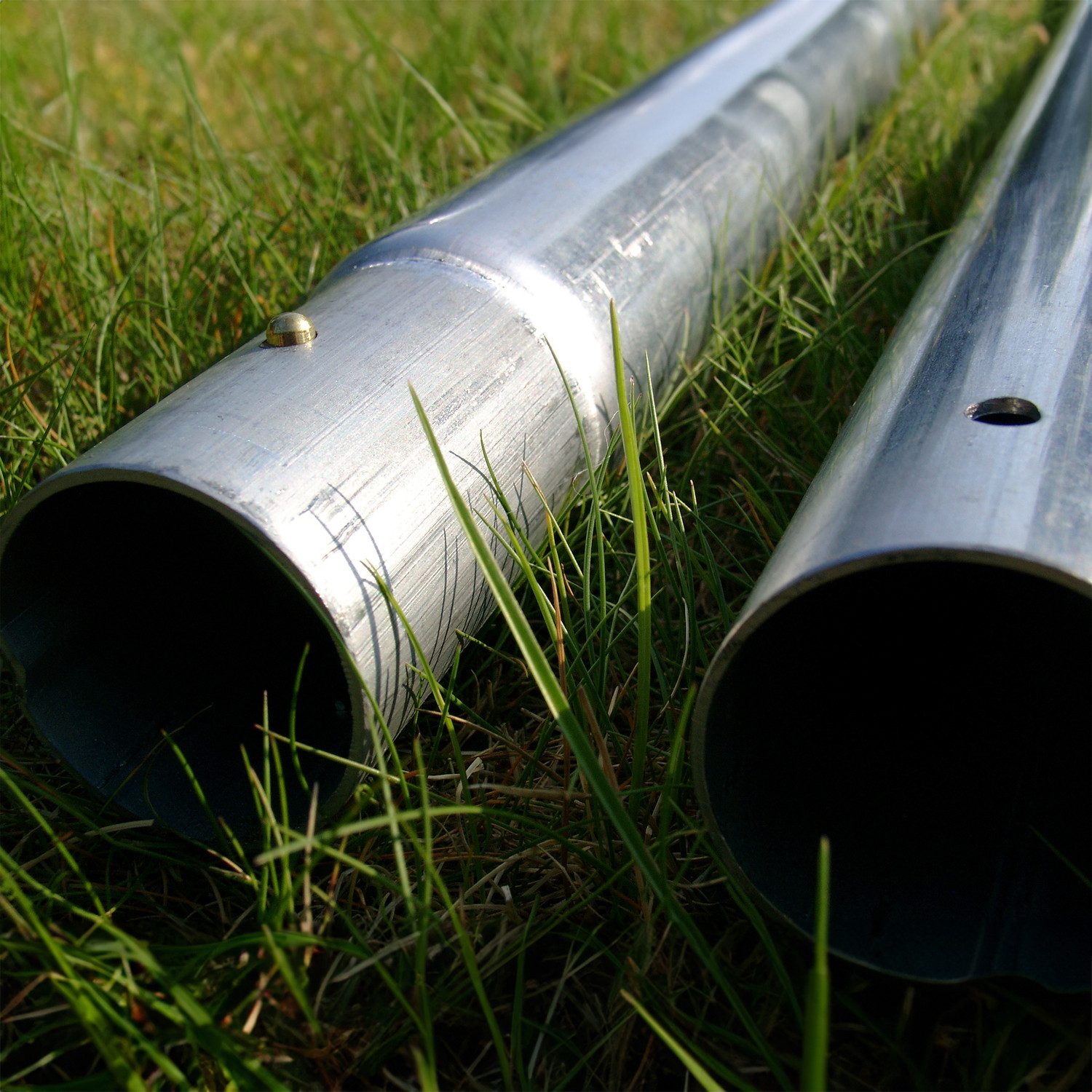 sunprotect Sonnensegel Stahlmast-Set für Sonnensegel, 2-teilig, zerlegbar, Höhe 2,5 m, Ø 5 cm, Wandstärke 15 mm