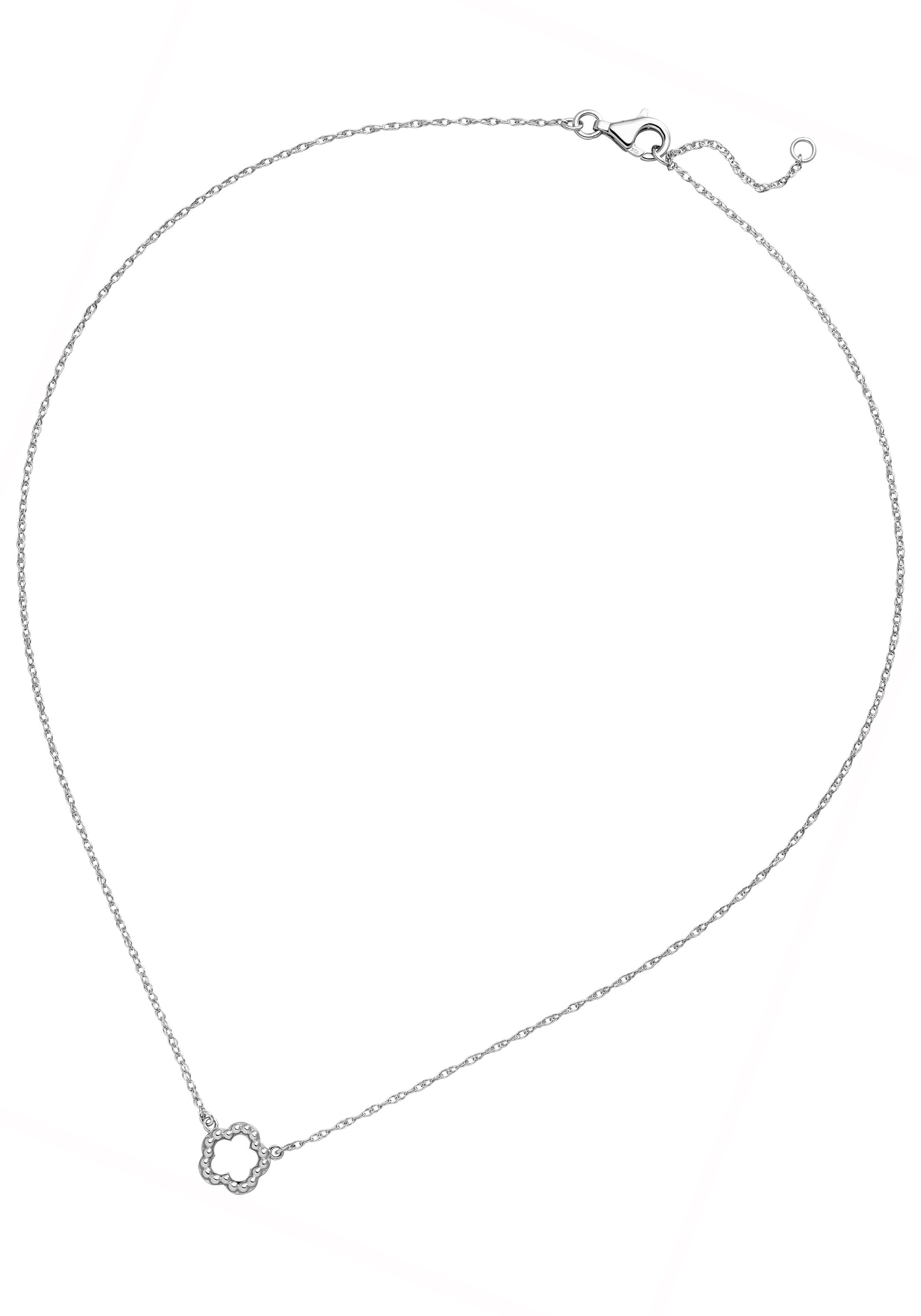 JOBO Silberkette Kette mit Anhänger Blume, 925 Silber 45 cm