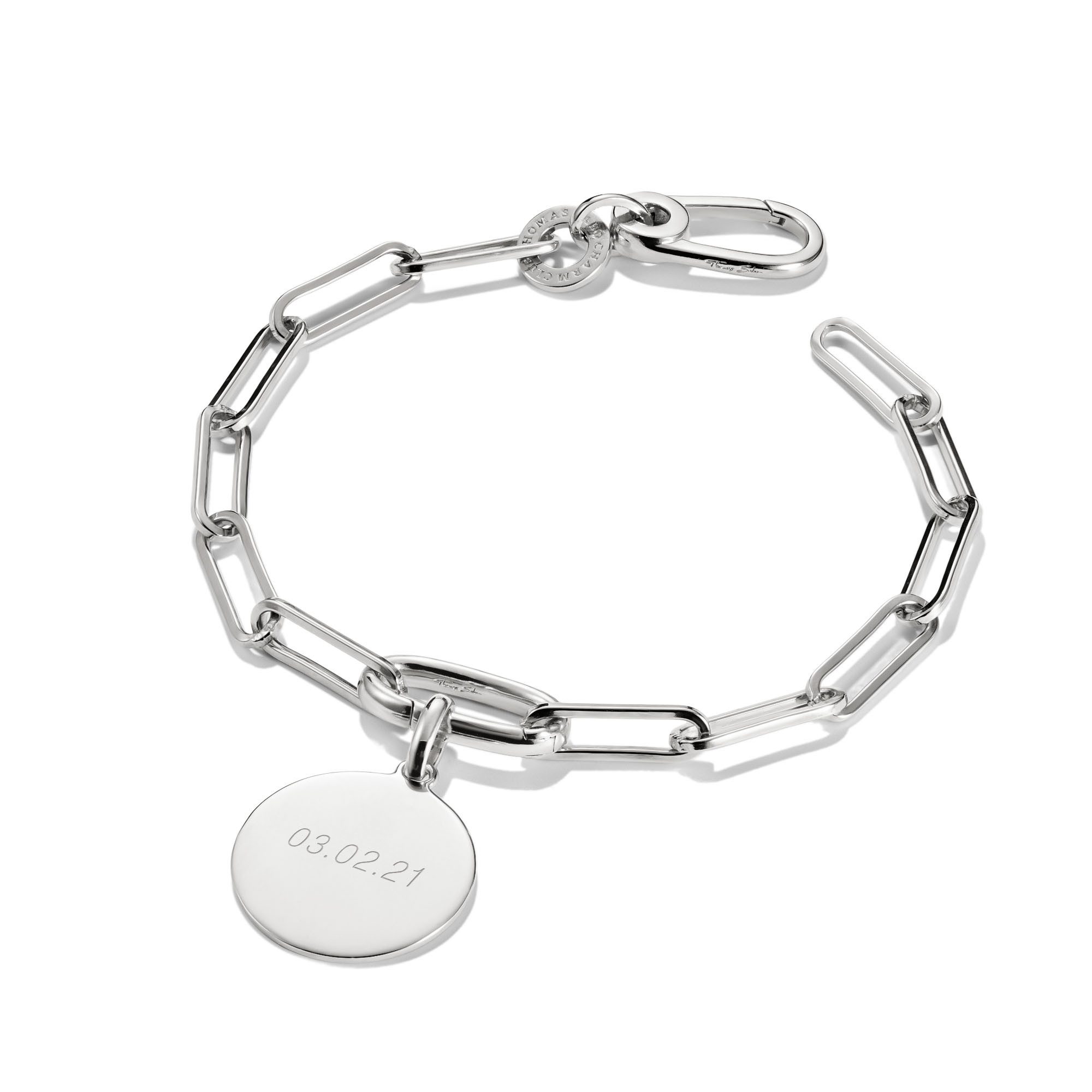 THOMAS SABO Charm-Armband Charm Club Connect: Paperclip mit einem Connect Link – Bild 2 von 2