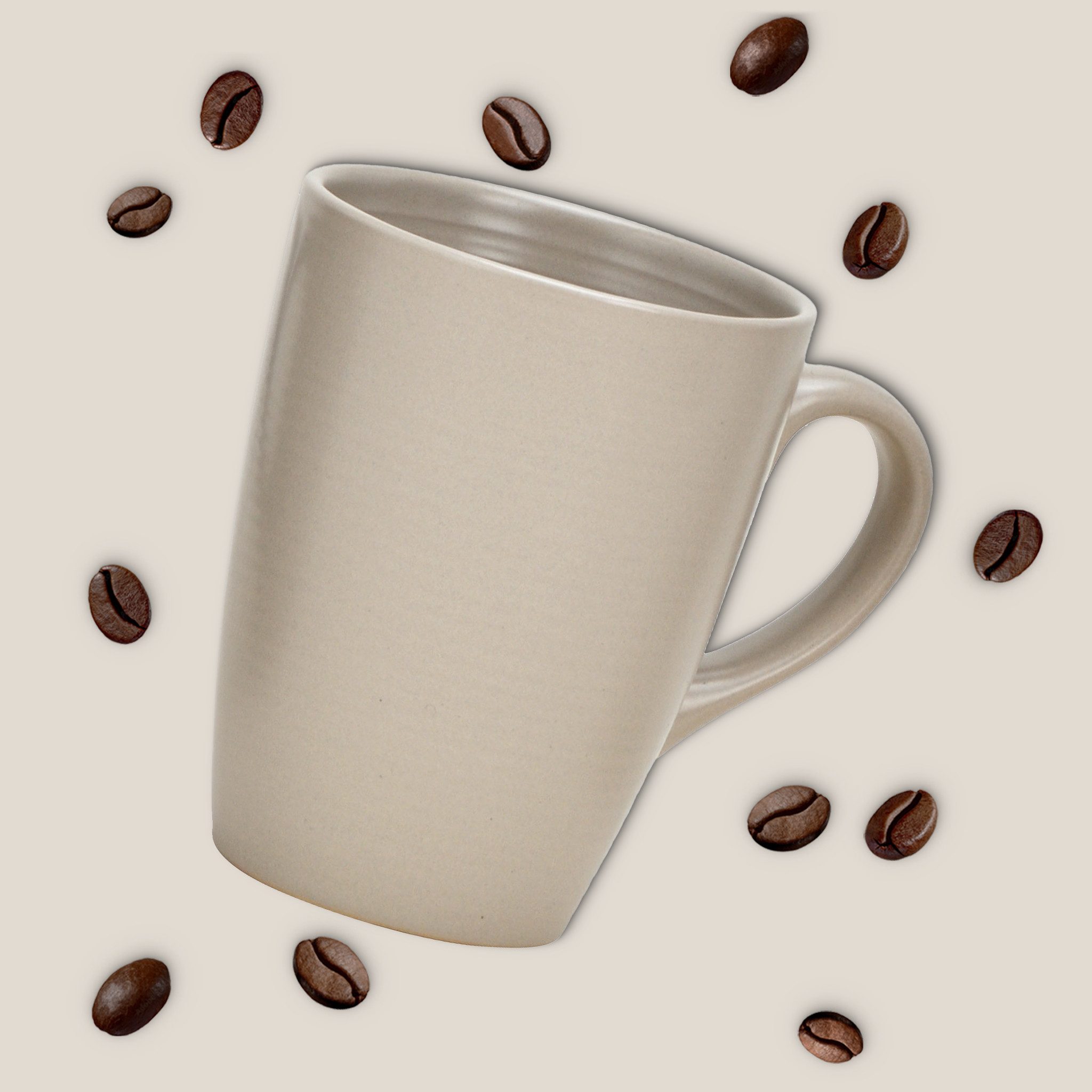 matches21 HOME & HOBBY Tasse Kaffeetassen 4er Set Steingut einfarbig matt metallic Unifarben, 4-tlg., Keramik, Tee Kaffee-Becher, modern, weiss beige grau schwarz, 300 ml