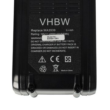vhbw kompatibel mit Worx WX373, WX152.1, WX152.2, WX152.3, WX156, WX1156.1, Akku Li-Ion 4000 mAh (16 V)