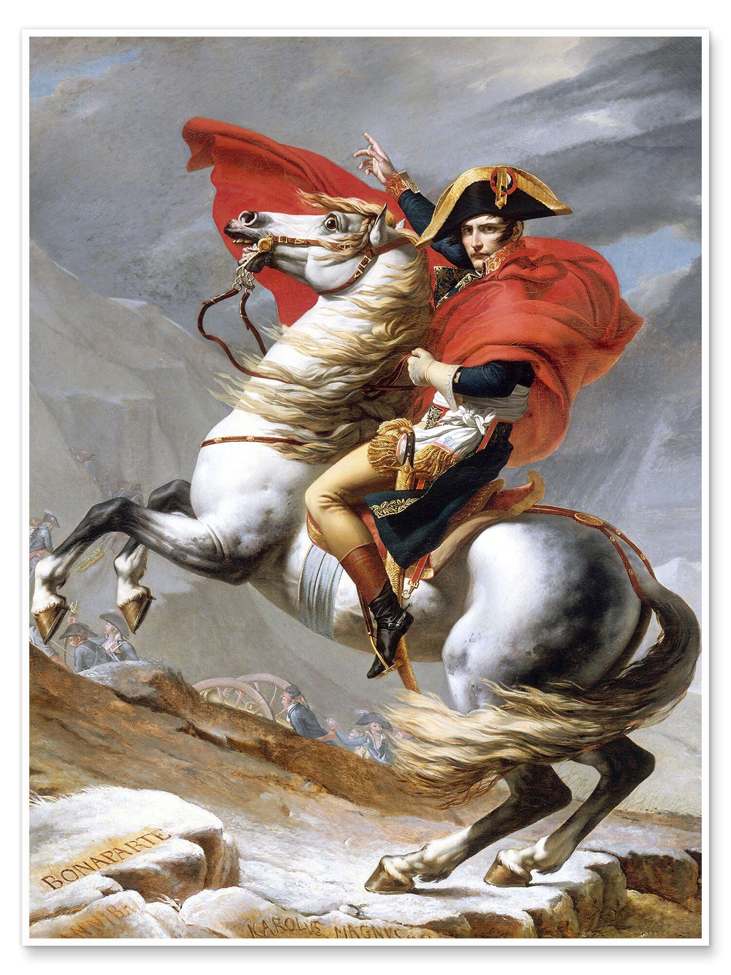 Posterlounge Wandbild, Bonaparte beim Überschreiten der Alpen am Großen  Sankt Bernhard