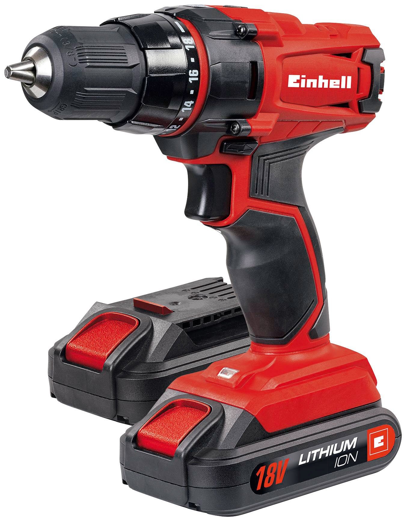 Einhell Akku-Bohrschrauber TC-CD max. 1250 U/min, Akkus inkl. (2x1,5Ah), Li 2 18-2