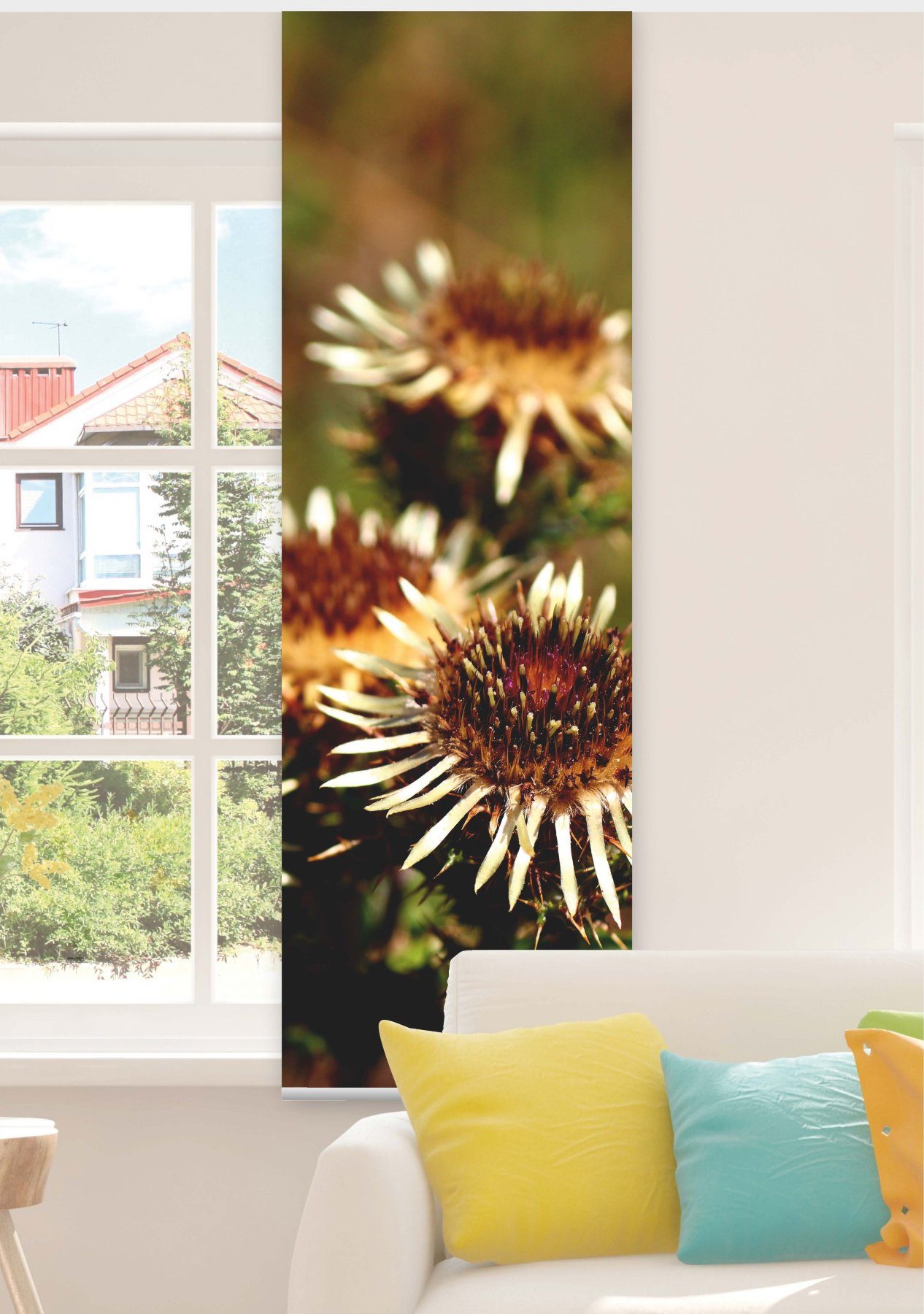 gardinen-for-life Schiebegardine Silberdistel Flächenvorhang 180 cm günstig online kaufen