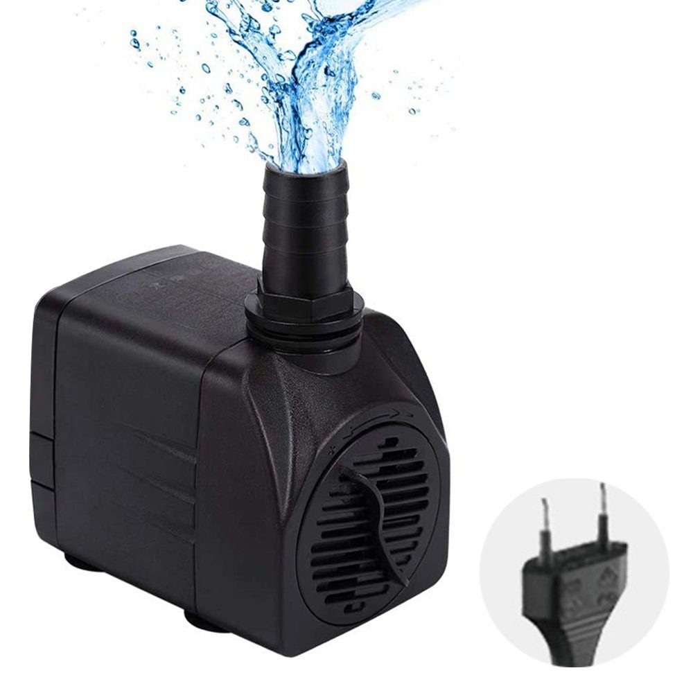 GelldG Gartenbrunnen Tauchpumpe Wasserpumpe 15W, Pumpe L/H 750 Ultra-Quiet Aquarium