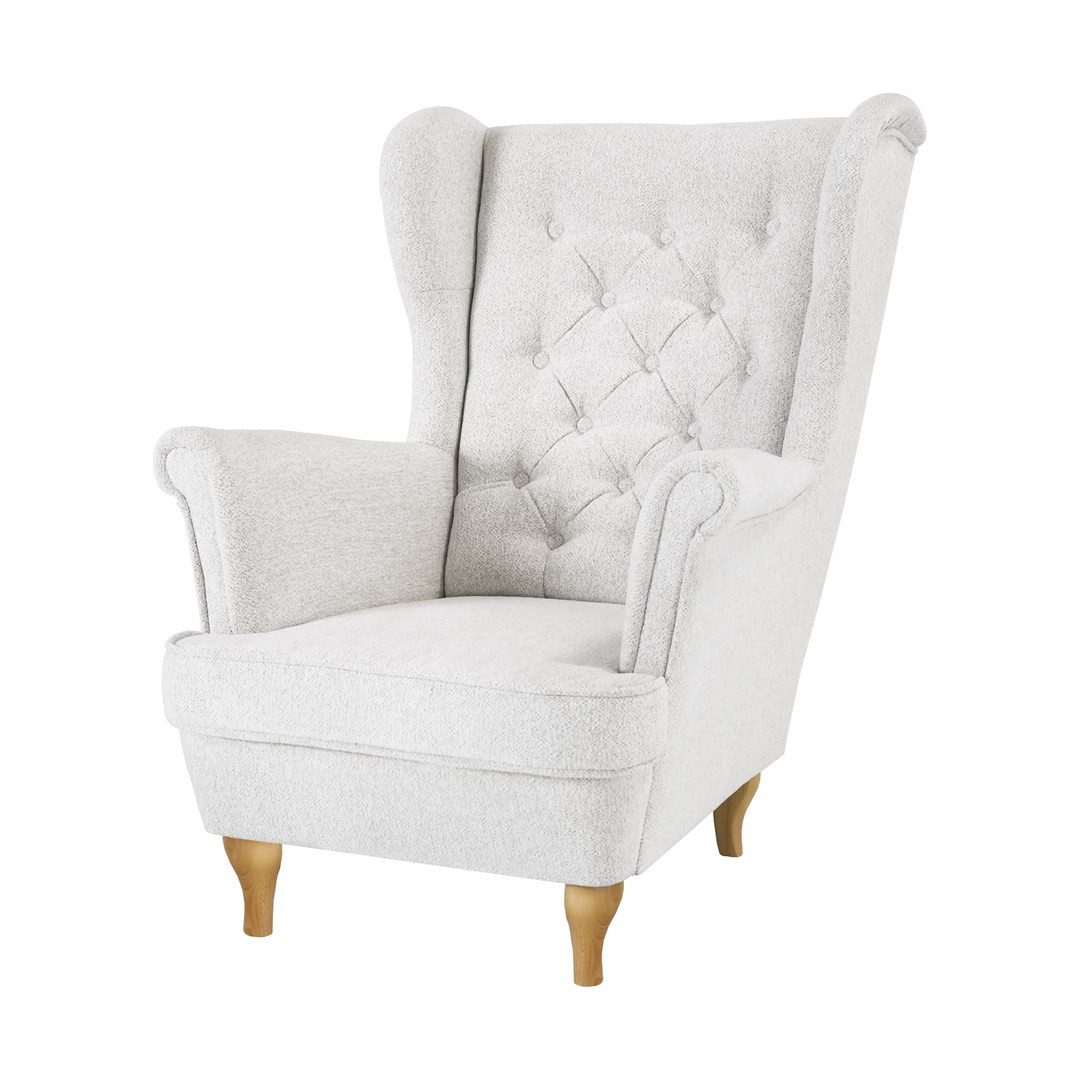 Beautysofa Ohrensessel Sessel FALCO Chesterfield Wohnzimmersessel günstig online kaufen