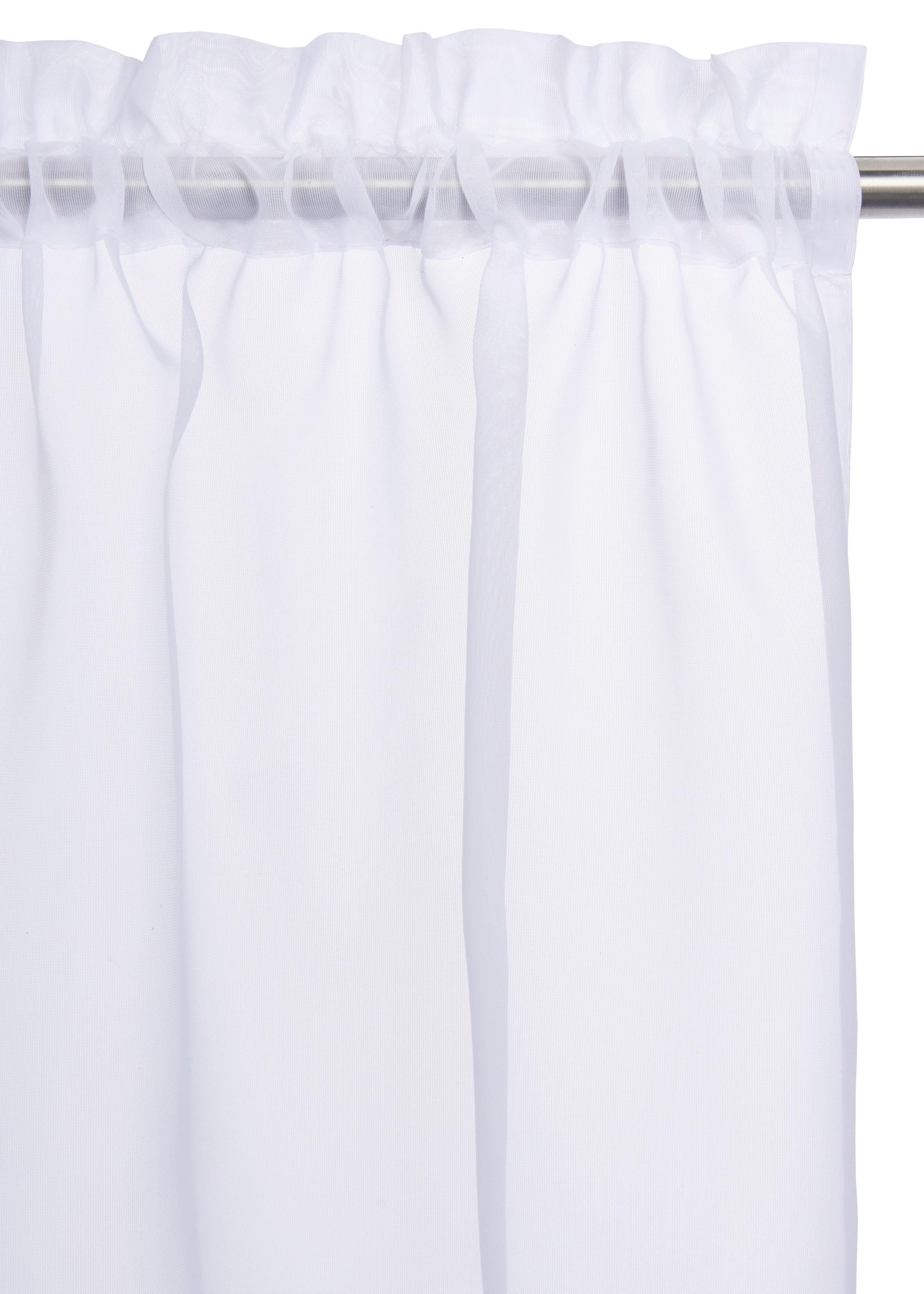 OTTO home Scheibengardine Missy (1 St), Stangendurchzug, transparent, Polyester, mit Spitzenbordüre – Bild 4 von 5