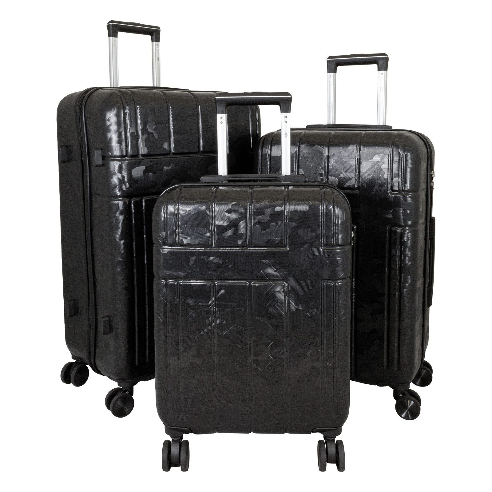 Trendyshop365 Hartschalen-Trolley Camo, Koffer, Hartschale, 3 Farben, 4 Rollen, Zahlenschloss, Doppelrollen, 2 Tragegriffe