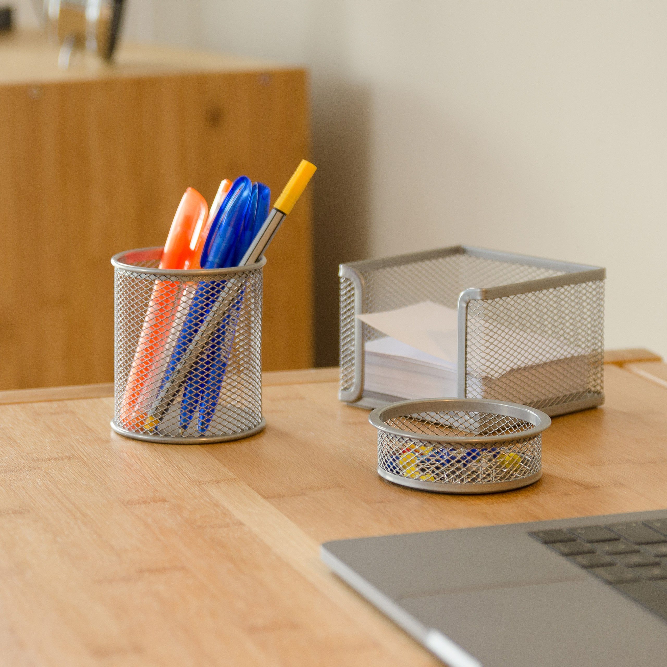relaxdays Schreibtischaufsatz Schreibtisch Organizer Set, 3-teilig, günstig online kaufen