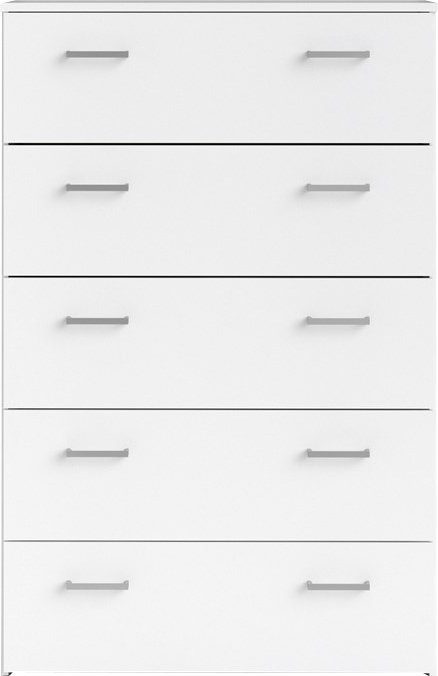 Home affaire 74,1 x x Hochkommode, 114,7 | Weiß 35,95 Stangengriffe, cm Selbstmontage, Weiß graue einfache
