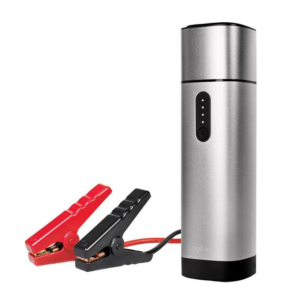 LogiLink PA0266 Starthilfegerät, Powerbank 10000 mAh, 2x USB-A, mit Taschenlampe