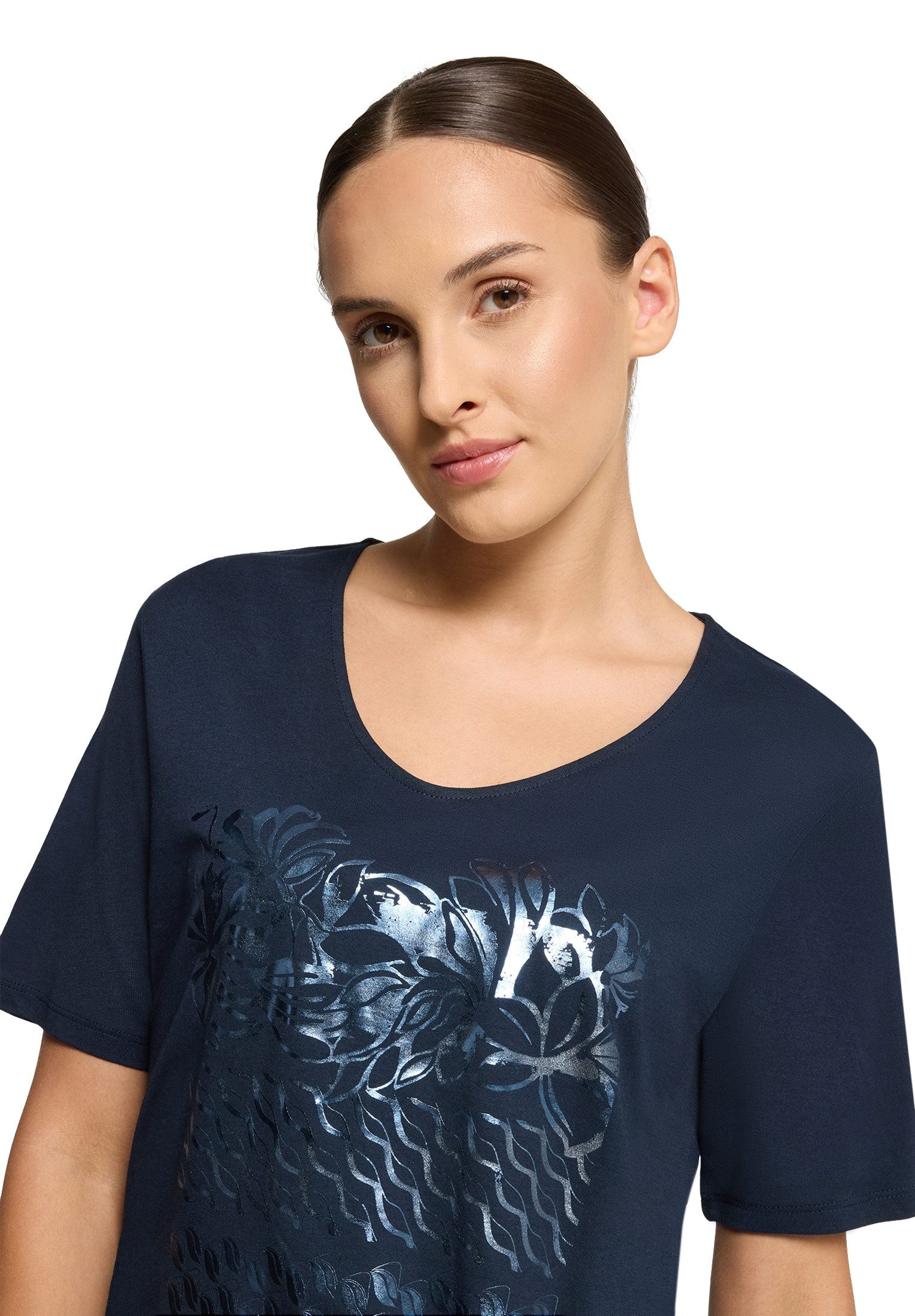 Betty Barclay Kurzarmshirt Damen mit Schleifenknoten (1-tlg)