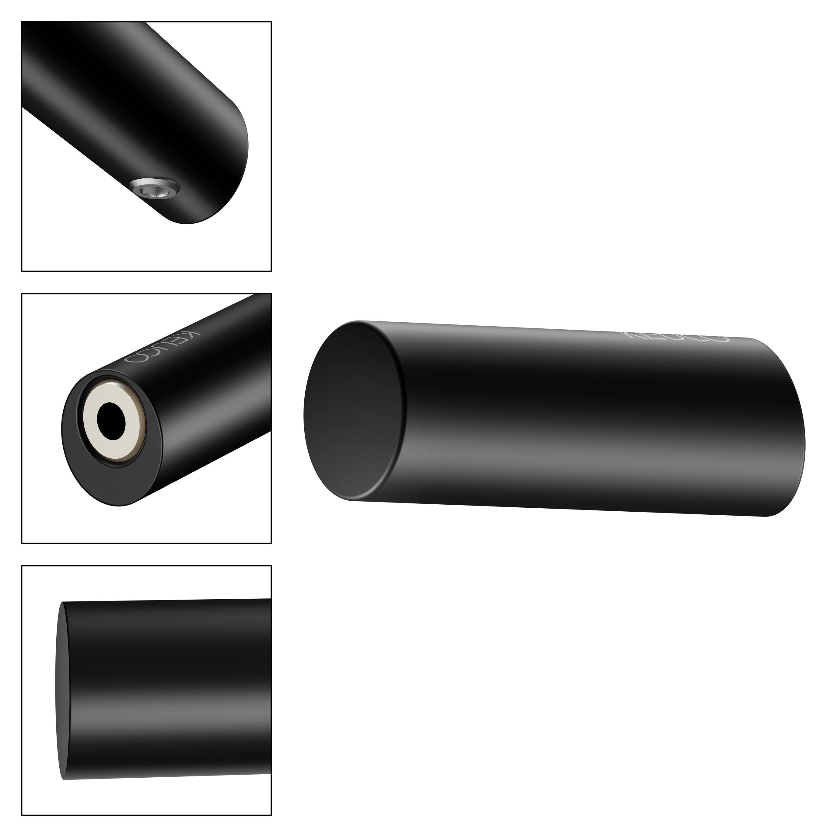 Keuco Handtuchhaken Reva, aus Metall, schwarz matt, für Handtücher und Bademäntel, Wandmontage