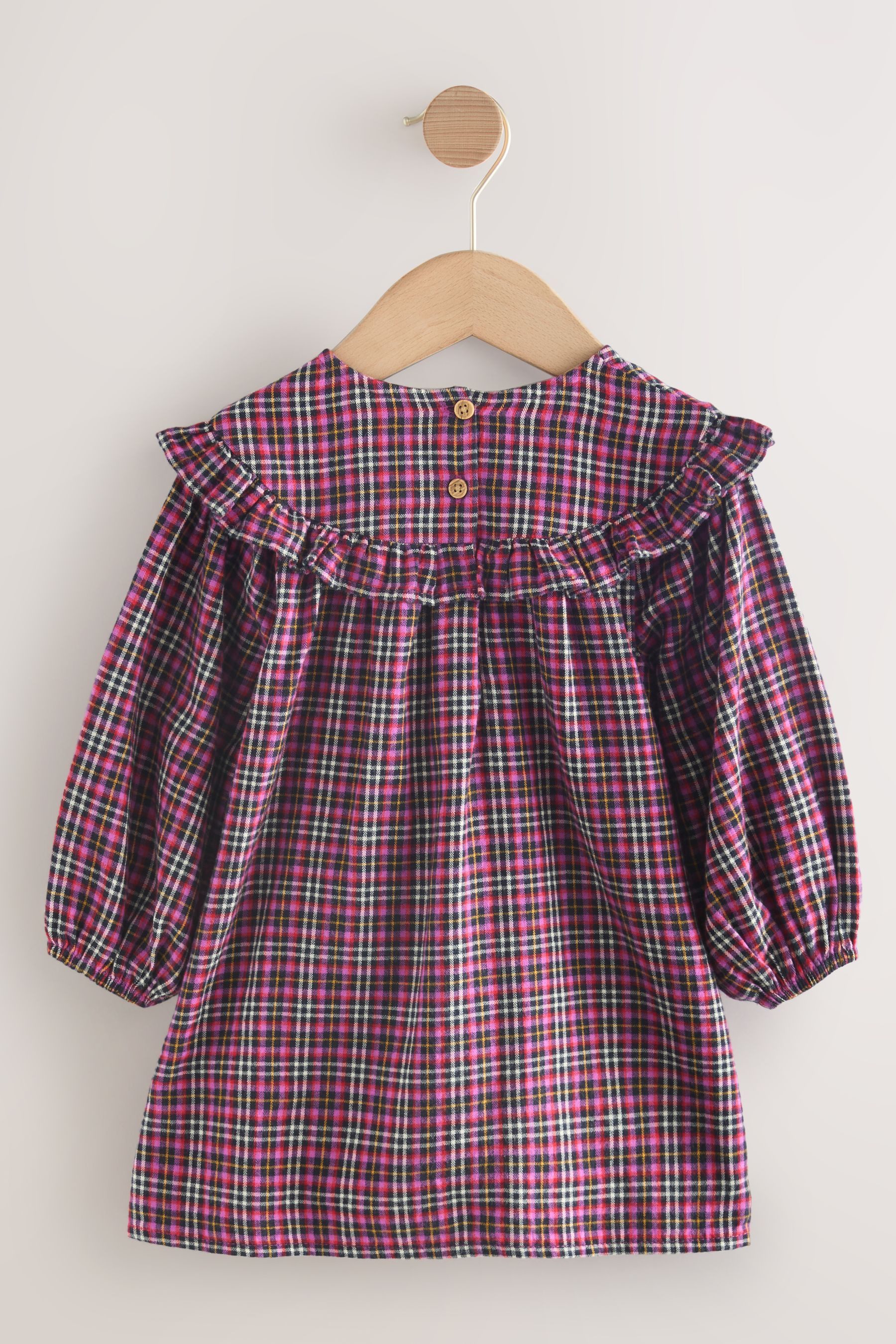 Next Blusenkleid Langärmeliges Kleid mit Rüschen günstig online kaufen