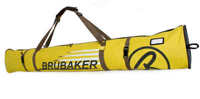 BRUBAKER Skitasche Carver Champion Ski Tasche - Gelb (Skibag für Skier und Skistöcke, 1-tlg., reißfest und schnittfest), gepolsterter Skisack mit Zipperverschluss