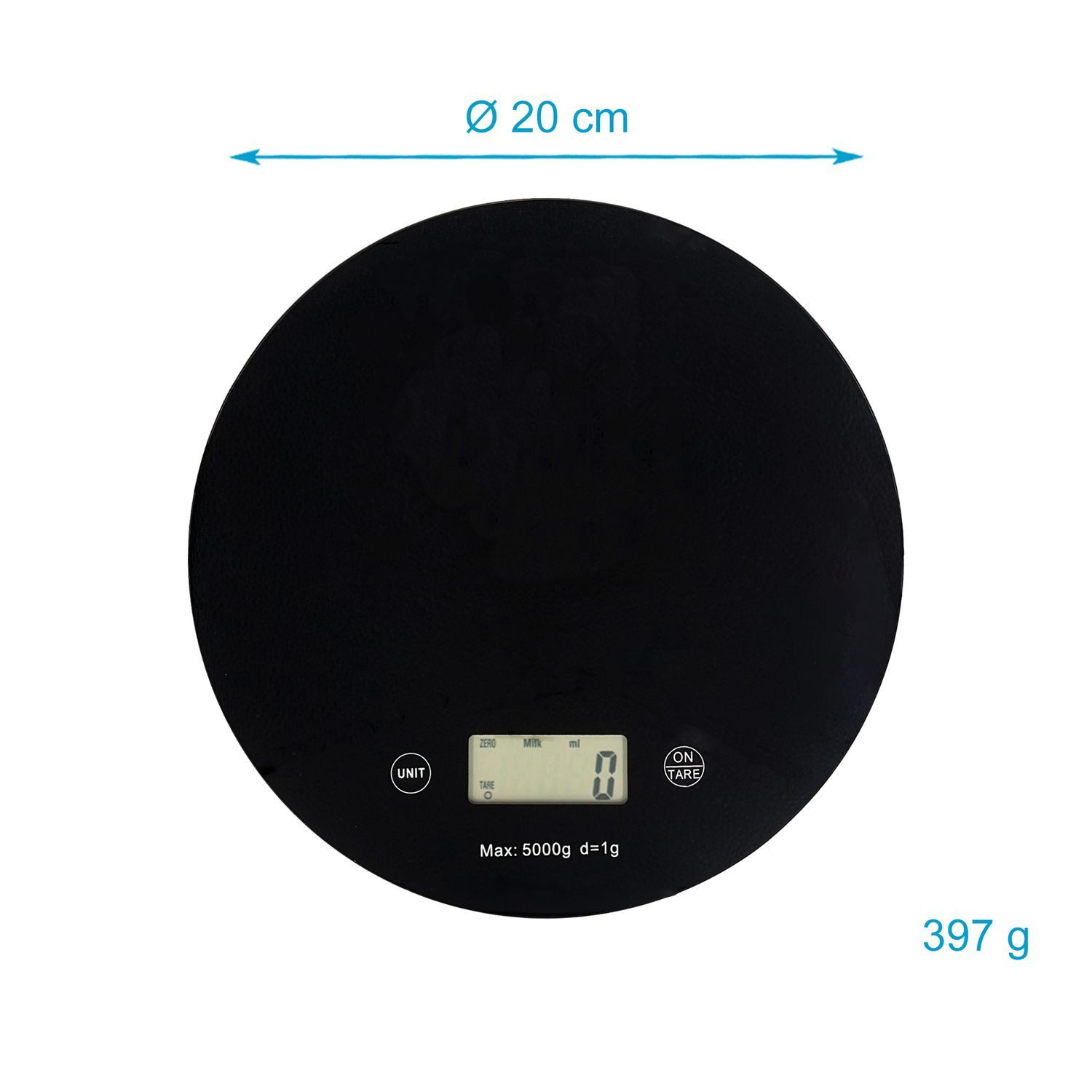 Intirilife Küchenwaage, (1-tlg), Küchenwaage Digitale Lebensmittelwaage LCD Display
