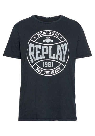 Replay T-Shirt in washed-Optik