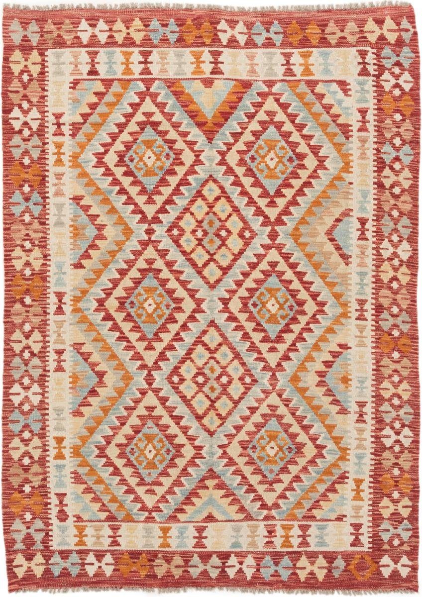 Orientteppich Kelim Afghan 146x199 Handgewebter Orientteppich, Nain Trading, rechteckig, Höhe: 3 mm