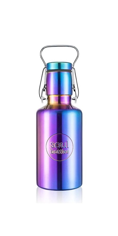 soulbottles Trinkflasche steel light Utopia (Edelstahl, Edelstahlbügel) 500ml blau/violett