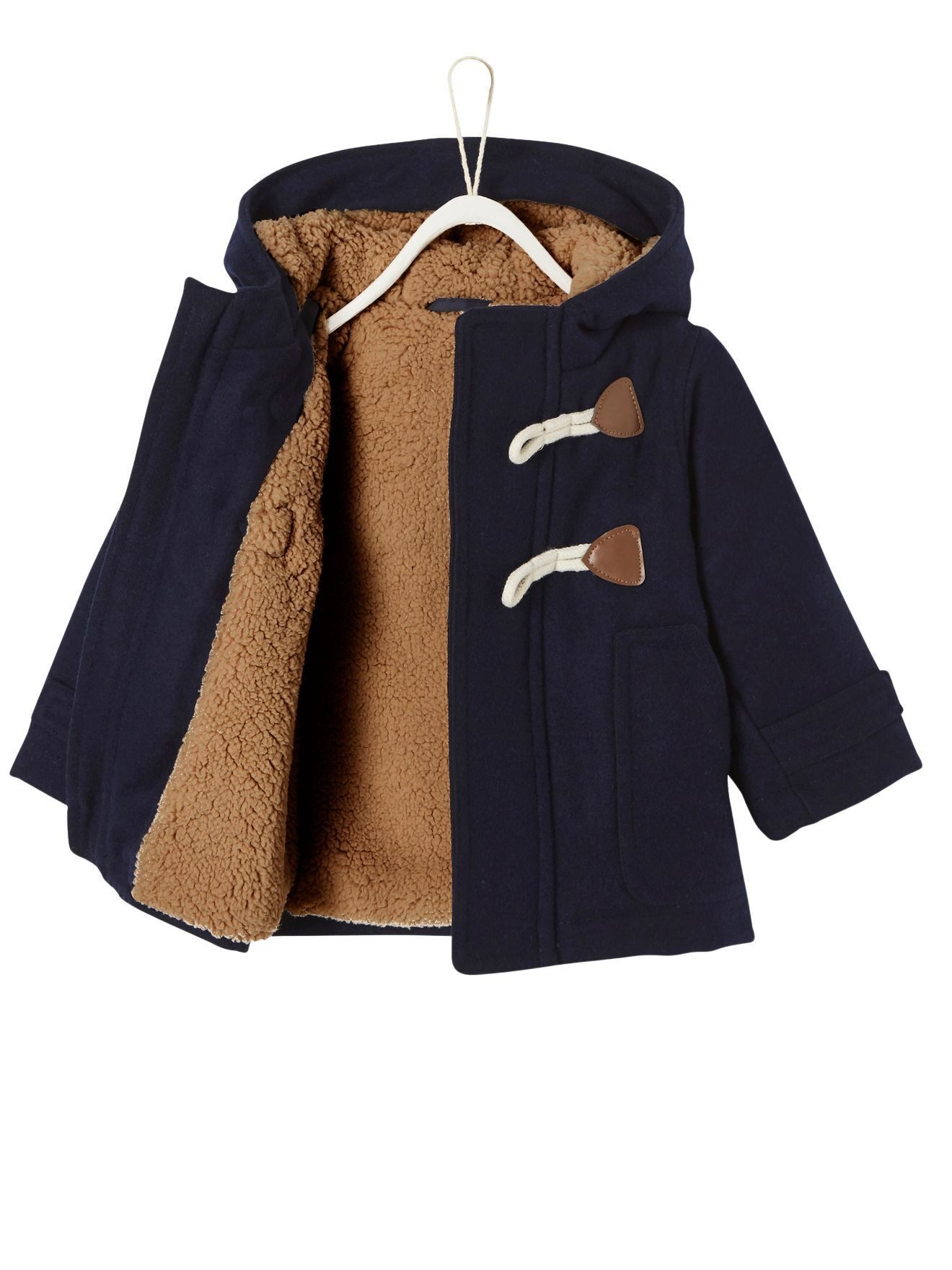 vertbaudet Dufflecoat Baby Jacke mit Kapuze, Dufflecoat – Bild 3 von 5