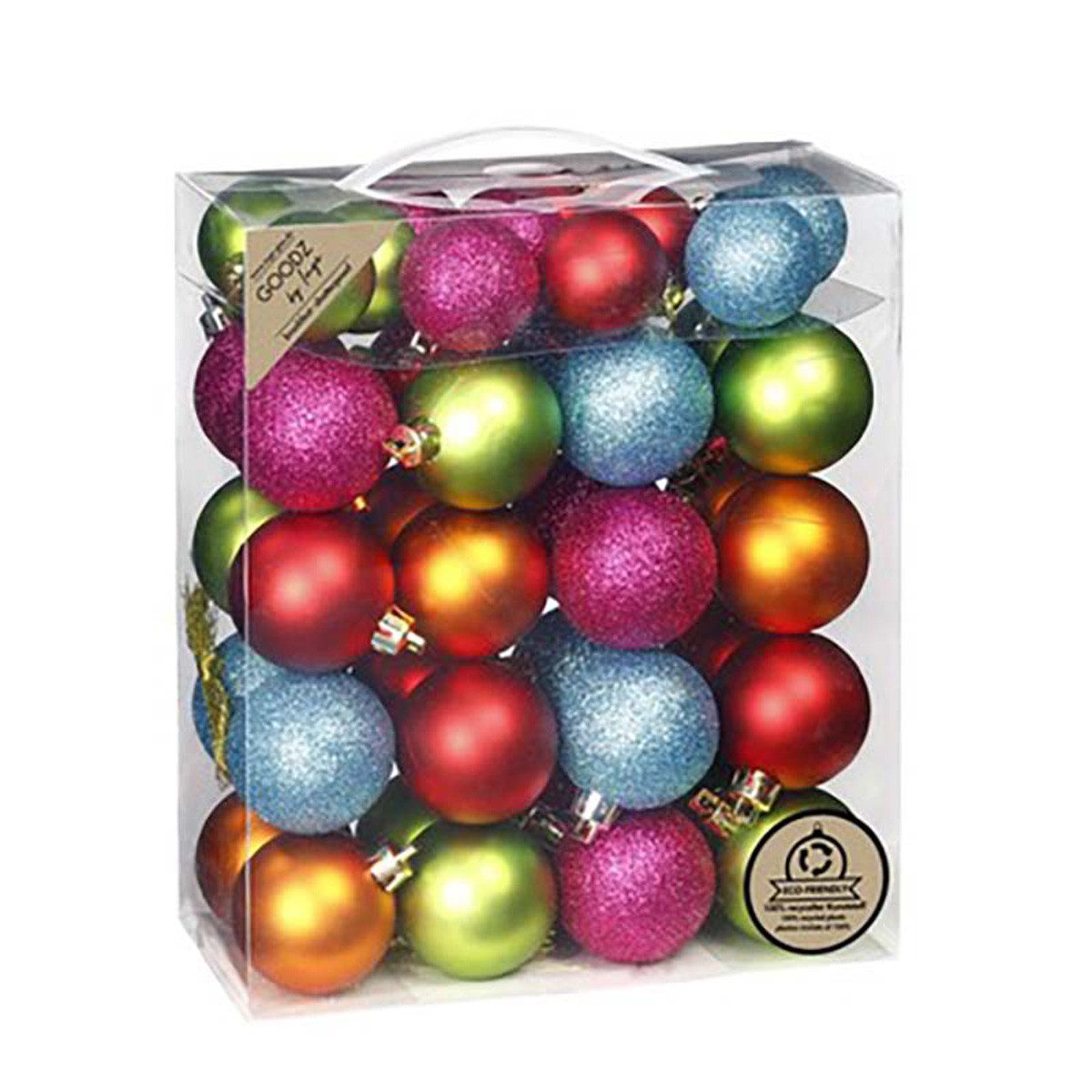 INGE-GLAS® Weihnachtsbaumkugel Новогодние шары MilleFiori, Ø 4 & 5 cm, 44 Stüc