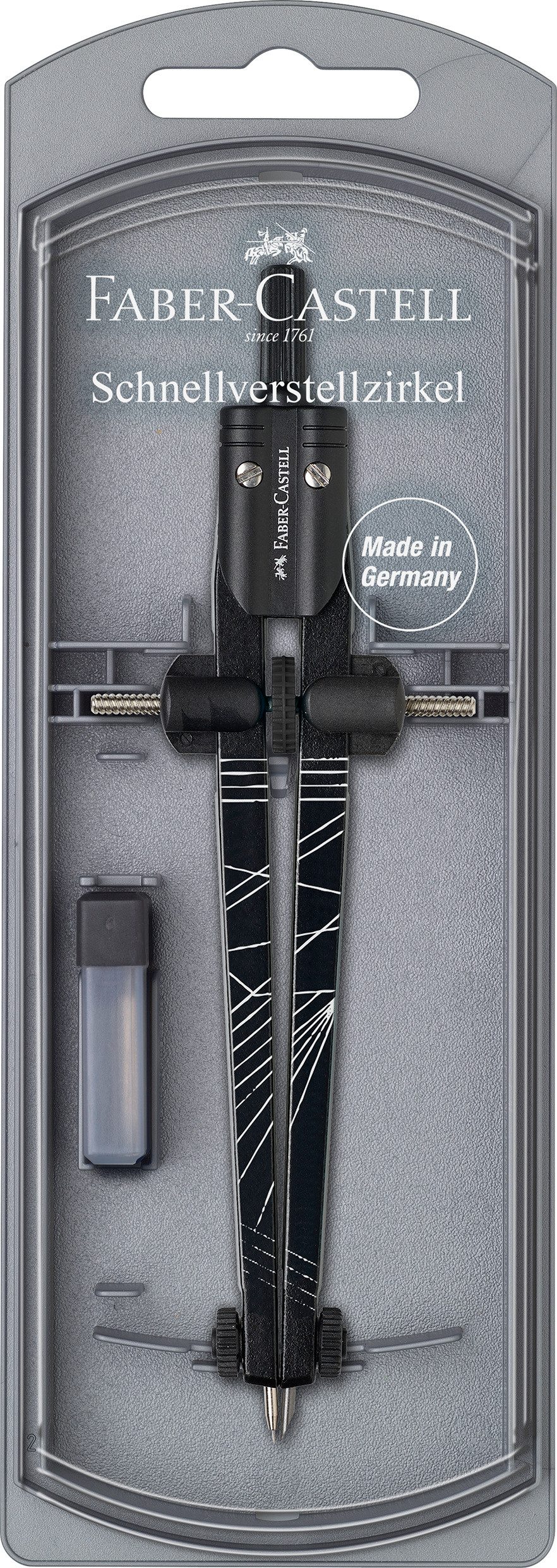 Faber-Castell Spitzzirkel Faber Castell Schnellverstellzirkel Kr 340mm Twister schwarz