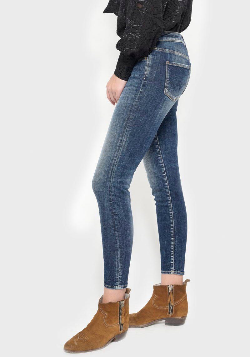 Damen Jeans Le Temps Des Cerises Skinny-fit-Jeans POWER C mit authentischer Waschung und Usedeffekten