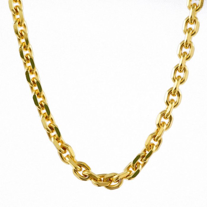 HOPLO Goldkette Ankerkette diamantiert 333 - 8 Karat Gold 1 7 mm Kettenlänge 50 cm Made in Germany