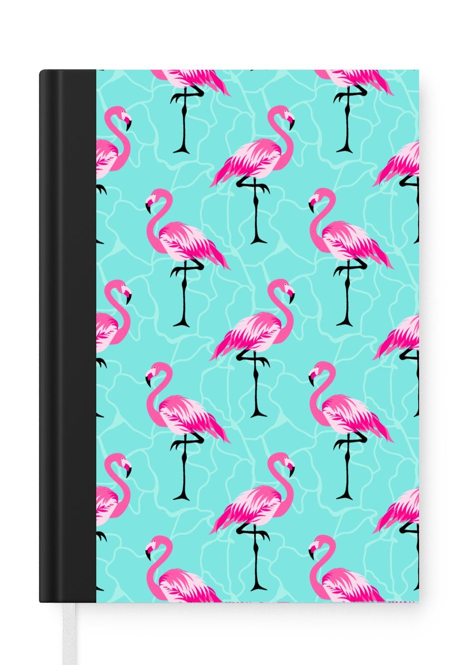 Tagebuch, Notizheft, A5, Seiten, Flamingo Muster, Notizbuch 98 - MuchoWow Journal, Merkzettel, - Haushaltsbuch Rosa