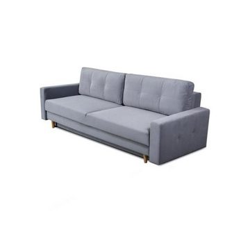 JVmoebel 3-Sitzer, Modern Sofa 3 Sitzer Grau Sofas Holz Elegantes Wohnzimmer
