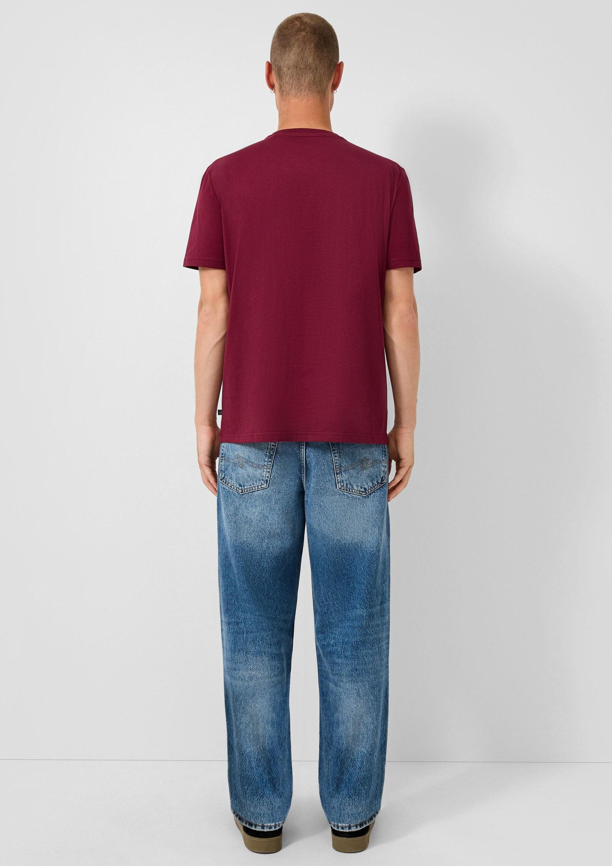 QS Kurzarmshirt T-Shirt Rundhals T-Shirt mit Frontdruck, QS x Von Dutch