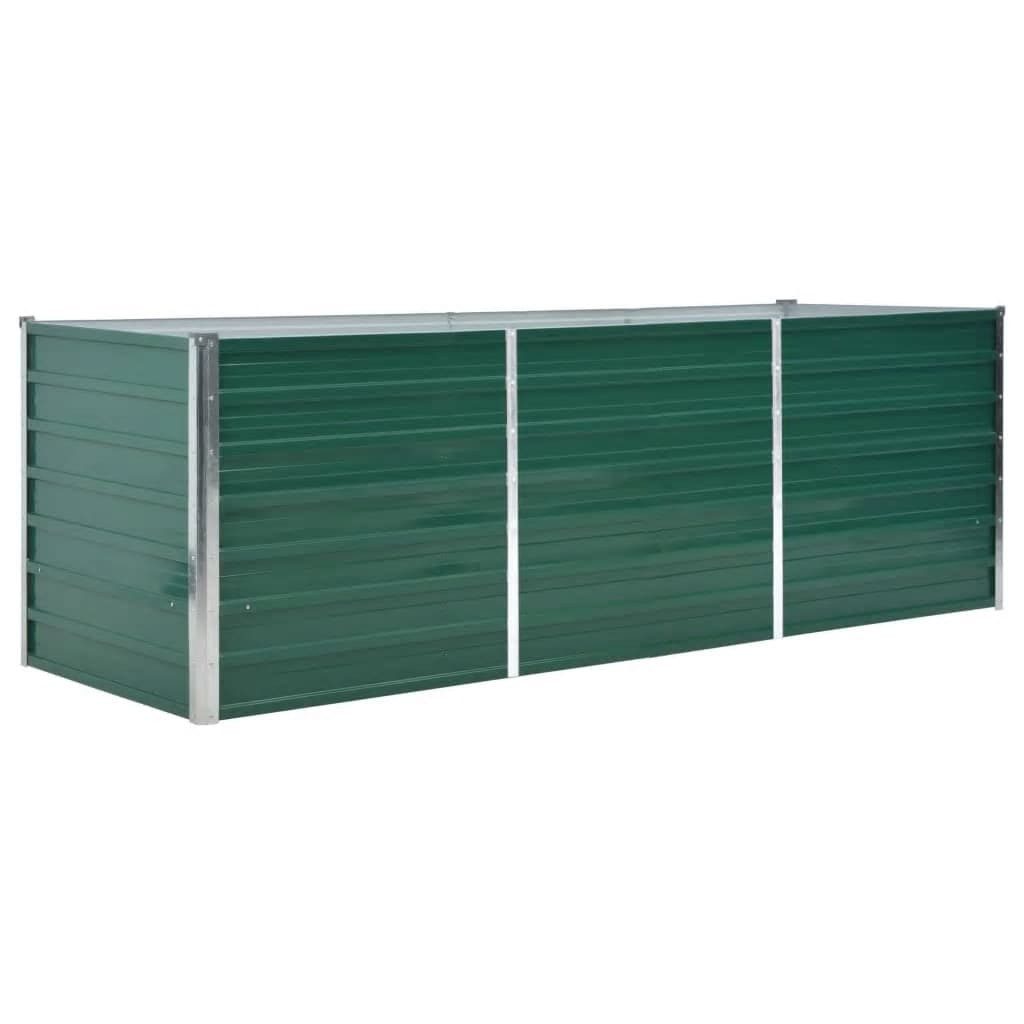 vidaXL Hochbeet, Garten-Hochbeet Verzinkter Stahl 240x80x77 cm Grün