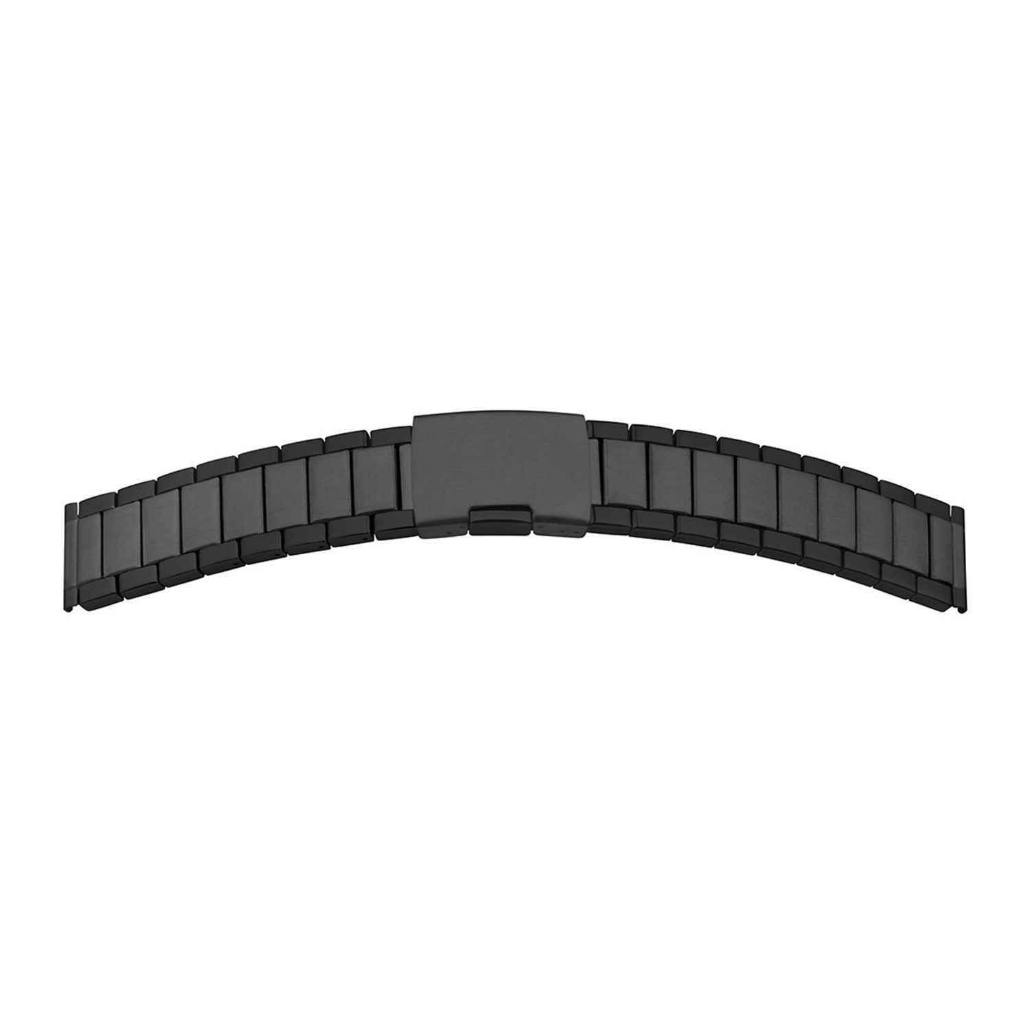 Selva Technik Uhrenarmband Metallband Edelstahl 24 mm schwarz PVD, poliert / mattiert | Uhrenarmbänder