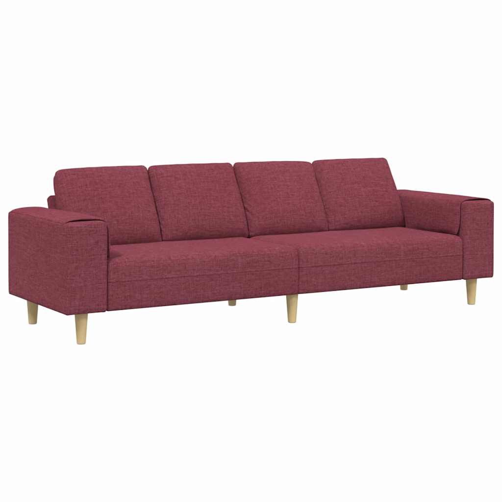 vidaXL Sofa Sofa Set Weinrot Stoff, günstig online kaufen