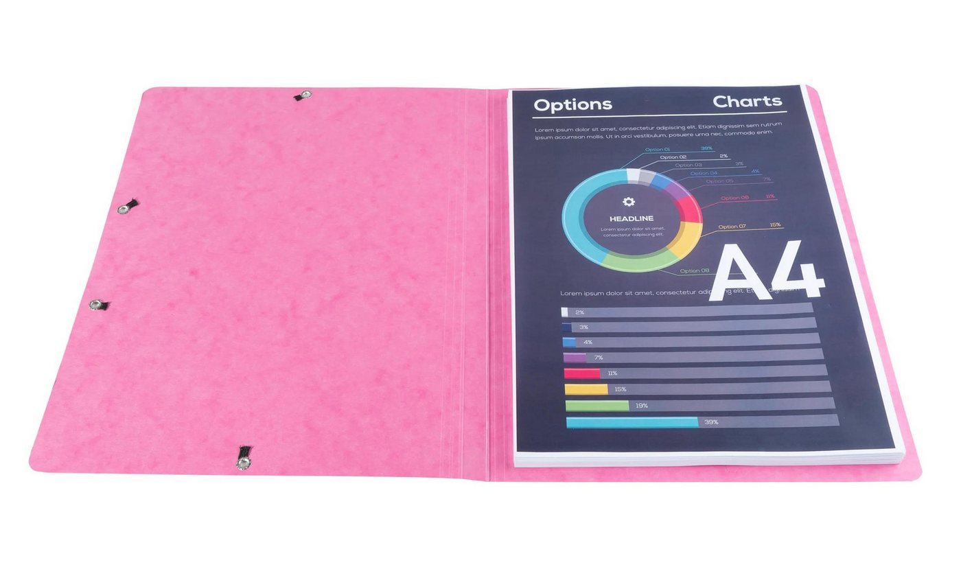 Thumbnail - EXACOMPTA Organisationsmappe 25x Eckspannmappe + Gummizug ohne Klappen, Karton, A4, Rosa, 5560E, Eckspanner