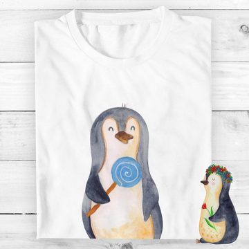 Mr. & Mrs. Panda T-Shirt Pinguin Lolli - Weiß - Geschenk, niedlich, Lustiges T-Shirt, Sprüche, (1-tlg)