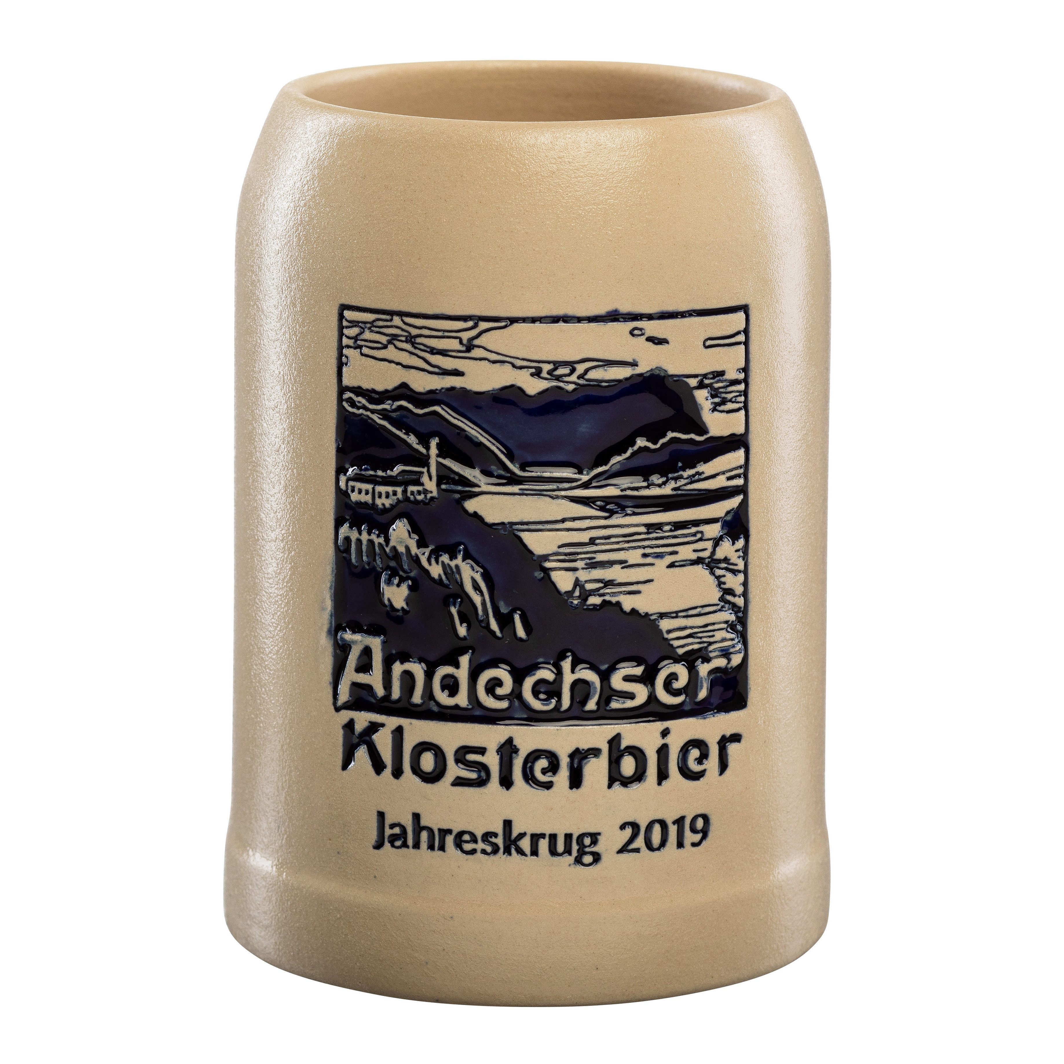 Kloster Andechs Bierkrug Andechser Krug aus Steingut 0,5 L, Jahreskrug 2019 Sammleredition