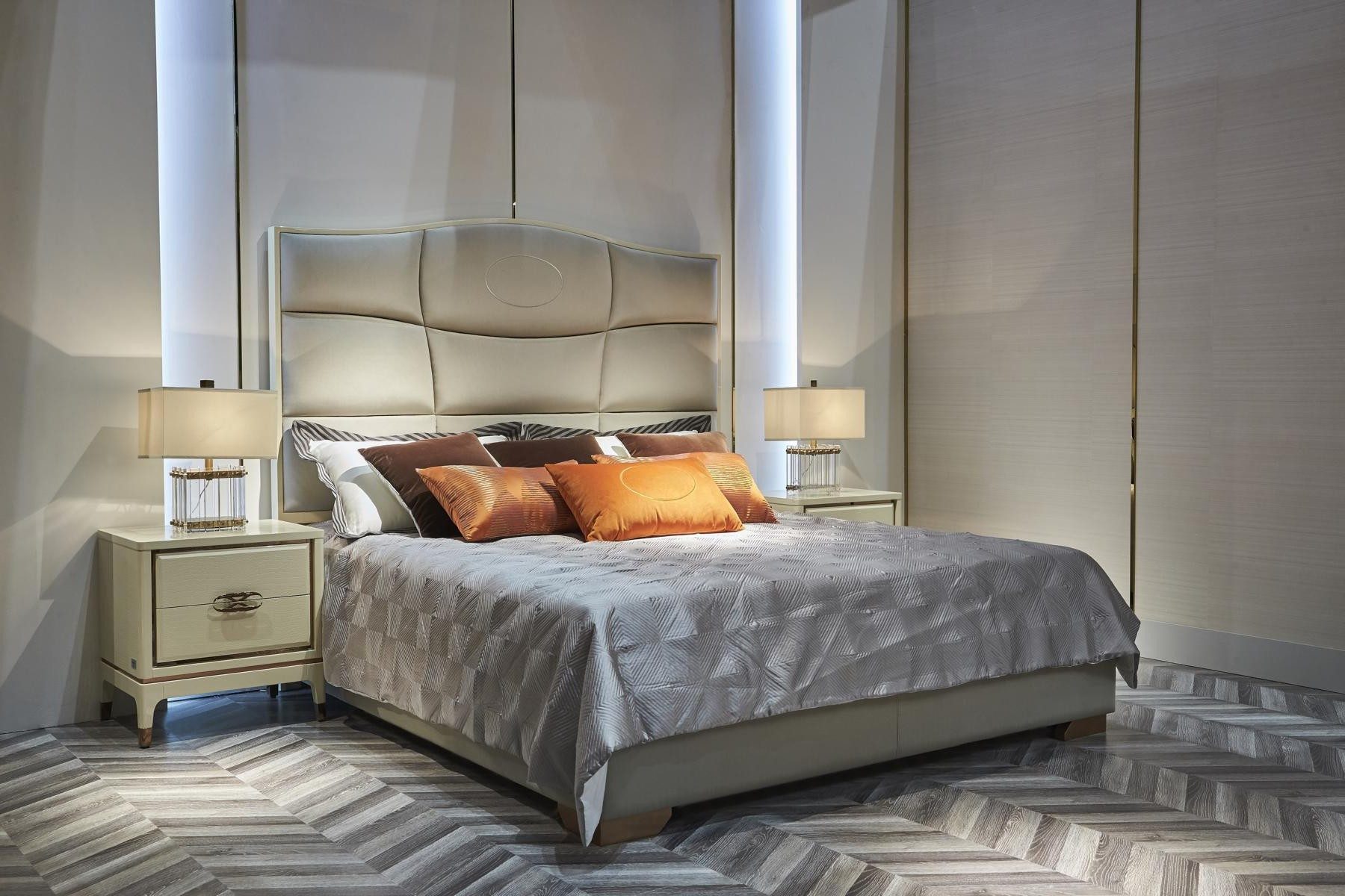 Xlmoebel Polsterbett Doppelbett mit Lederoptik-Polsterdesign und elegantem Komfort (Bett, 1-tlg., Bett), Hergestellt in Europa