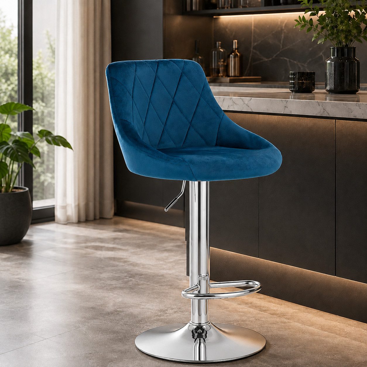 Best for Home Barhocker Barhocker – höhenverstellbar, modern & bequem (Einzelhocker, 1 St., Einzelartikel), Höhenverstellbar durch Gasdruckfeder, ergonomischer Sitz
