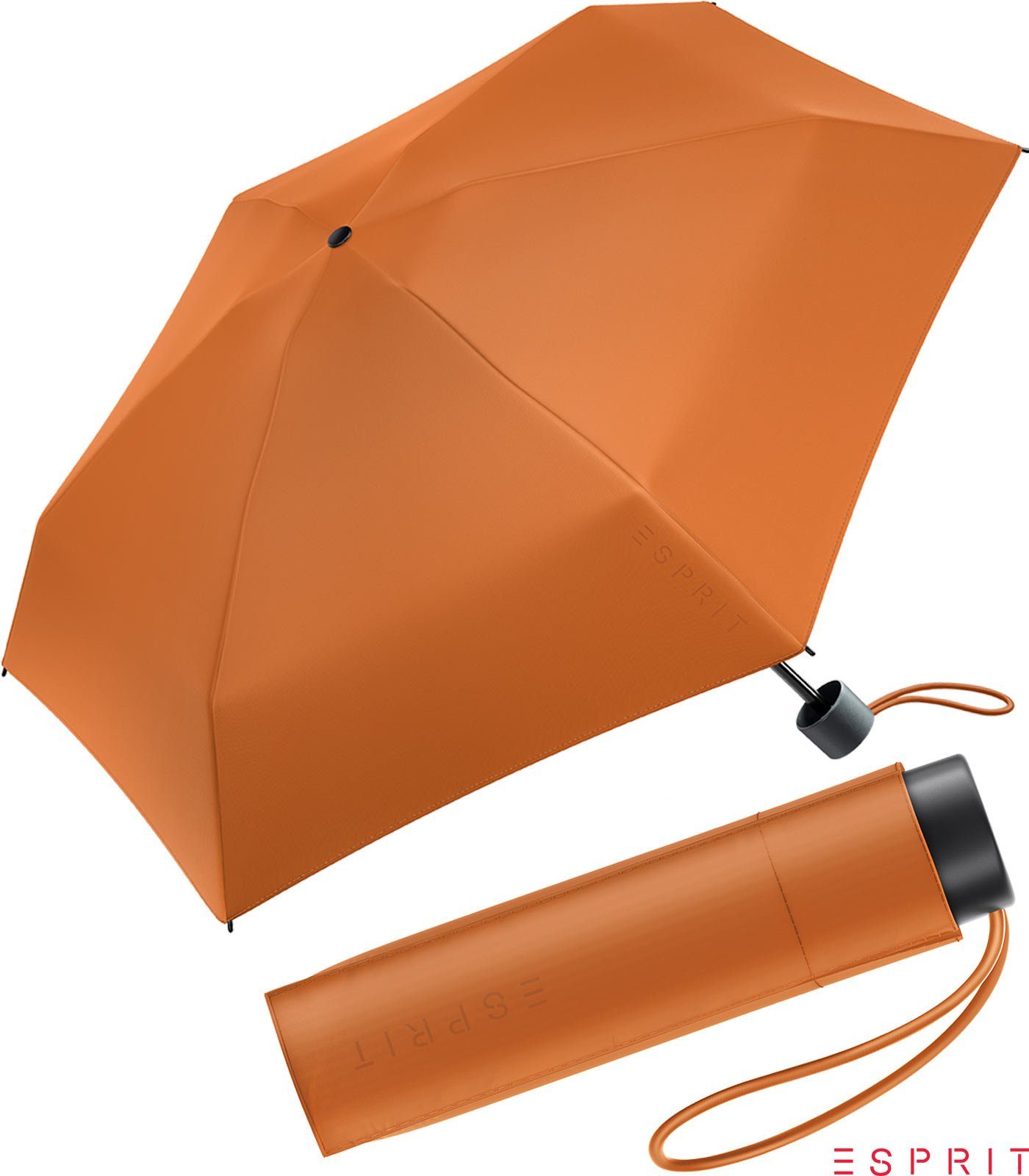 2022 burnt Damen den orange, Super Mini - Petito winzig in klein, HW Trendfarben neuen Esprit Taschenregenschirm