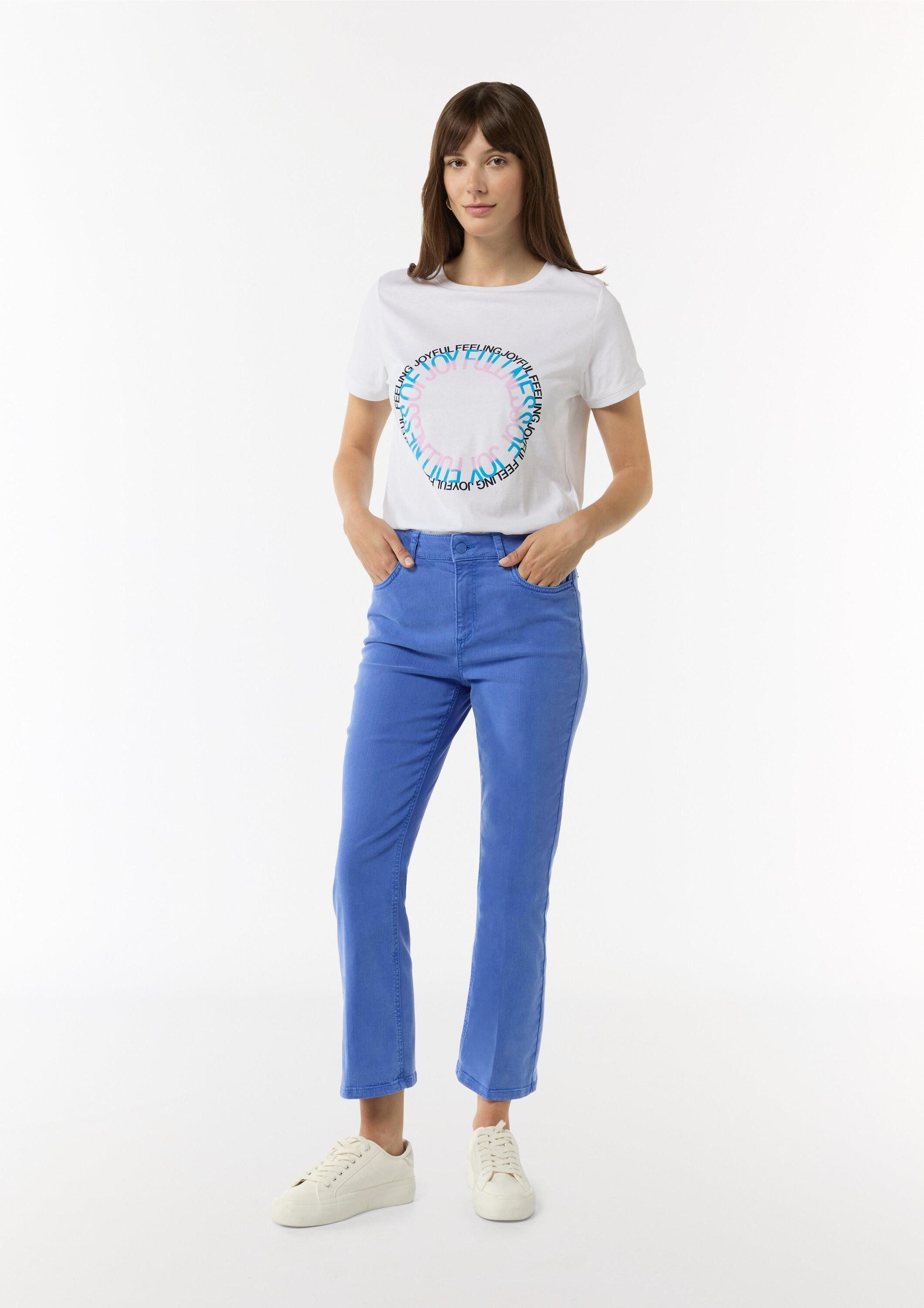comma Chinos Hose Denim mit Flared Leg günstig online kaufen